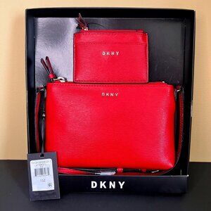 NWT DKNY Giftset Red Crossbody plus Wallet